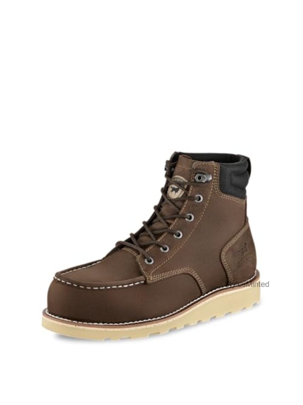 Steel Toe Full Grain Leather Work Boot Slip Resistant Ankle